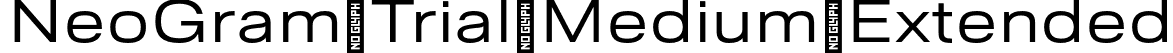 NeoGram Trial Medium Extended font - NeoGramTrial-MediumExtended-BF63eaf5cb6f1d2.otf