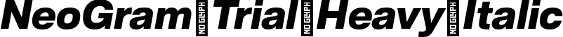 NeoGram Trial Heavy Italic font - NeoGramTrial-HeavyItalic-BF63eaf5c869a03.otf