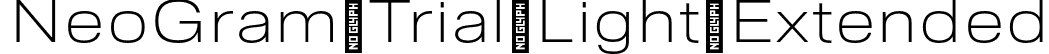 NeoGram Trial Light Extended font - NeoGramTrial-LightExtended-BF63eaf5cd2031c.otf