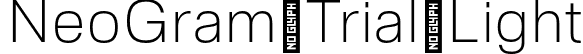 NeoGram Trial Light font - NeoGramTrial-Light-BF63eaf5cff07ce.otf