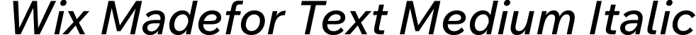 Wix Madefor Text Medium Italic font - WixMadeforText-MediumItalic.otf