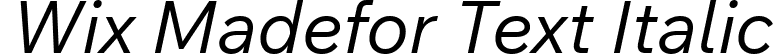 Wix Madefor Text Italic font - WixMadeforText-Italic.ttf