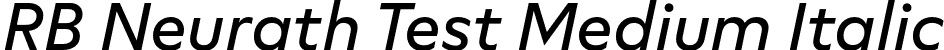 RB Neurath Test Medium Italic font - NeurathTest-MediumItalic.otf
