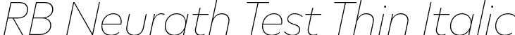 RB Neurath Test Thin Italic font - NeurathTest-ThinItalic.otf