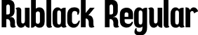 Rublack Regular font - Rublack.otf
