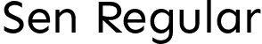 Sen Regular font - sen-regular.otf