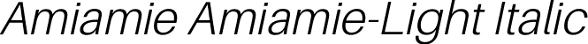 Amiamie Amiamie-Light Italic font - Amiamie-LightItalic.otf