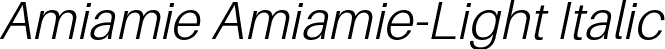 Amiamie Amiamie-Light Italic font - Amiamie-LightItalic.ttf