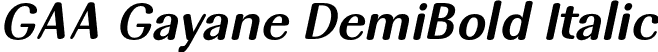 GAA Gayane DemiBold Italic font - GAAGayane-DemiBold_it.otf