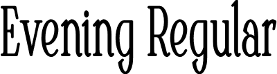 Evening Regular font - Evening.otf