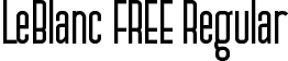 LeBlanc FREE Regular font - leblancfree-z8k0l.ttf