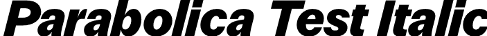 Parabolica Test Italic font - ParabolicaTest-BlackOblique.otf
