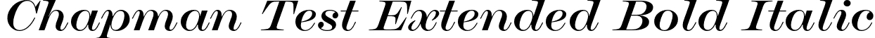 Chapman Test Extended Bold Italic font - ChapmanTest-BoldExtendedItalic.otf