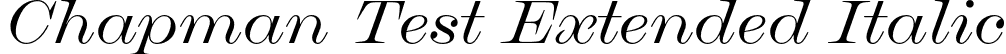 Chapman Test Extended Italic font - ChapmanTest-RegularExtendedItalic.otf