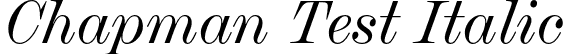 Chapman Test Italic font - ChapmanTest-RegularItalic.otf