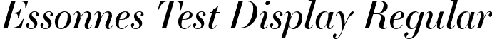 Essonnes Test Display Regular font - EssonnesTest-DisplayItalic.otf