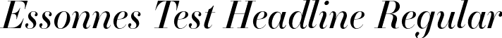 Essonnes Test Headline Regular font - EssonnesTest-HeadlineItalic.otf