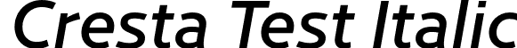 Cresta Test Italic font - CrestaTest-MediumItalic.otf