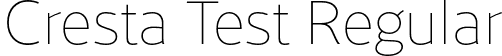 Cresta Test Regular font - CrestaTest-Hairline.otf