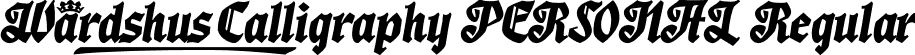 Wardshus Calligraphy PERSONAL Regular font - wardshuscalligraphypersonalregular-lg3kq.otf
