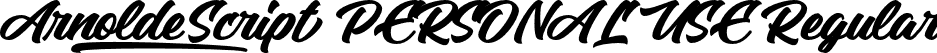Arnolde Script PERSONAL USE Regular font - arnoldescriptpersonaluseregular-9ywx0.otf