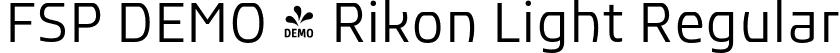 FSP DEMO - Rikon Light Regular font - Fontspring-DEMO-rikon-light.otf