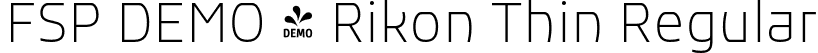 FSP DEMO - Rikon Thin Regular font - Fontspring-DEMO-rikon-thin.otf