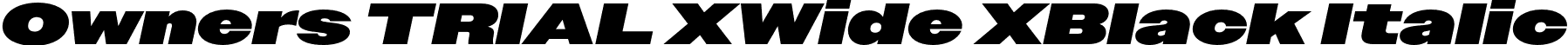 Owners TRIAL XWide XBlack Italic font - OwnersTRIALXWide-XBlackItalic.otf