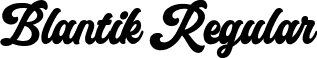 Blantik Regular font - Blantik-2OV43.ttf