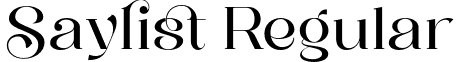 Saylist Regular font - saylistregular-x3lxj.otf