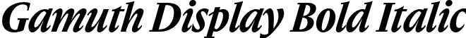 Gamuth Display Bold Italic font - gamuthdisplay-bolditalic-TRIAL.otf