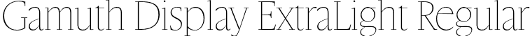 Gamuth Display ExtraLight Regular font - gamuthdisplay-extralight-TRIAL.otf