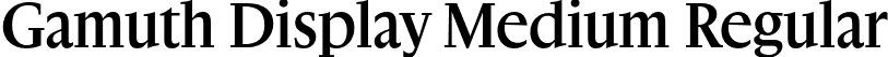 Gamuth Display Medium Regular font - gamuthdisplay-medium-TRIAL.otf