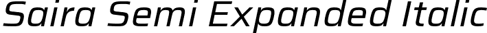 Saira Semi Expanded Italic font - SairaSemiExpanded-Italic.ttf