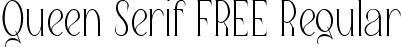 Queen Serif FREE Regular font - queenserif-free.ttf
