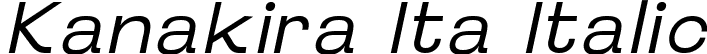 Kanakira Ita Italic font - kanakira-italic.ttf