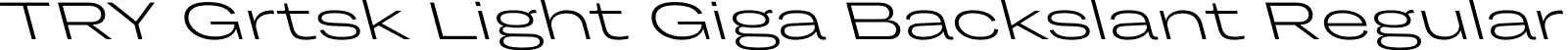 TRY Grtsk Light Giga Backslant Regular font - TRYGrtsk-LightGigaBackslant.ttf