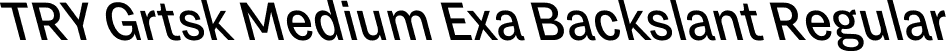 TRY Grtsk Medium Exa Backslant Regular font - TRYGrtsk-MediumExaBackslant.ttf