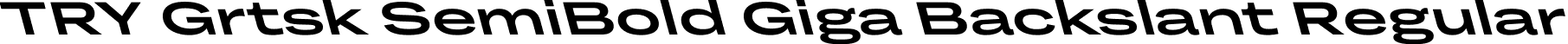 TRY Grtsk SemiBold Giga Backslant Regular font - TRYGrtsk-SemiBoldGigaBackslant.ttf