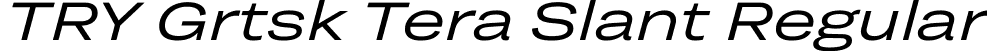 TRY Grtsk Tera Slant Regular font - TRYGrtsk-TeraSlant.ttf