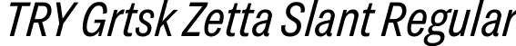 TRY Grtsk Zetta Slant Regular font - TRYGrtsk-ZettaSlant.ttf