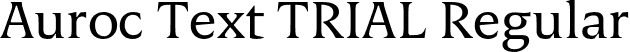Auroc Text TRIAL Regular font - AurocText-RegularTRIAL.otf
