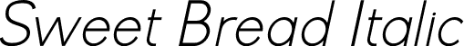 Sweet Bread Italic font - Sweet-Bread-Italic.otf