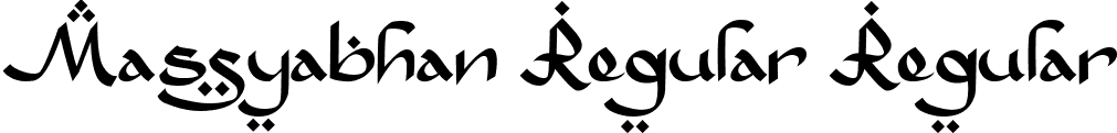 Massyabhan Regular Regular font - Massyabhan.ttf