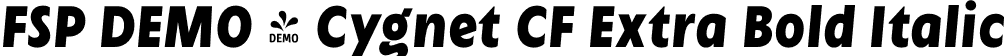 FSP DEMO - Cygnet CF Extra Bold Italic font - Fontspring-DEMO-cygnetcf-extrabolditalic.otf