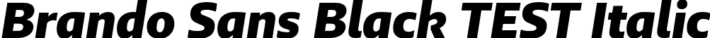 Brando Sans Black TEST Italic font - BrandoSansTEST-BlackItalic.otf