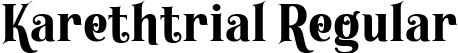 Karethtrial Regular font - Karethtrial.ttf