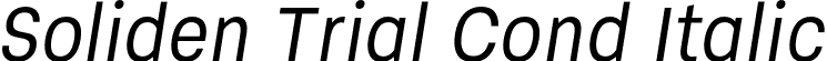 Soliden Trial Cond Italic font - SolidentrialCondensedoblique-K7q7p.otf