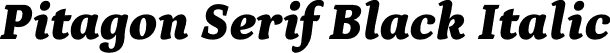 Pitagon Serif Black Italic font - PitagonSerif-BlackItalic.otf