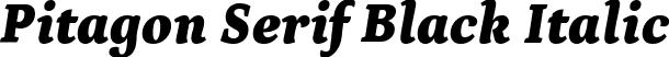 Pitagon Serif Black Italic font - PitagonSerif-BlackItalic.ttf